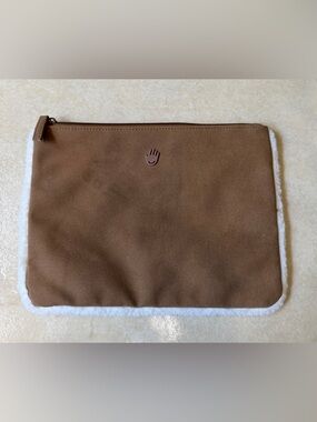 Touchland Shearling Touchette Pouch Case Chestnut Travel Pouch
